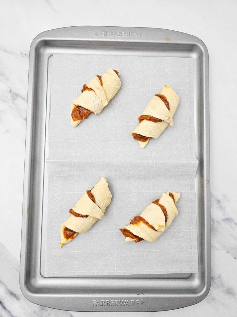 Pumpkin crescent rolls process 6