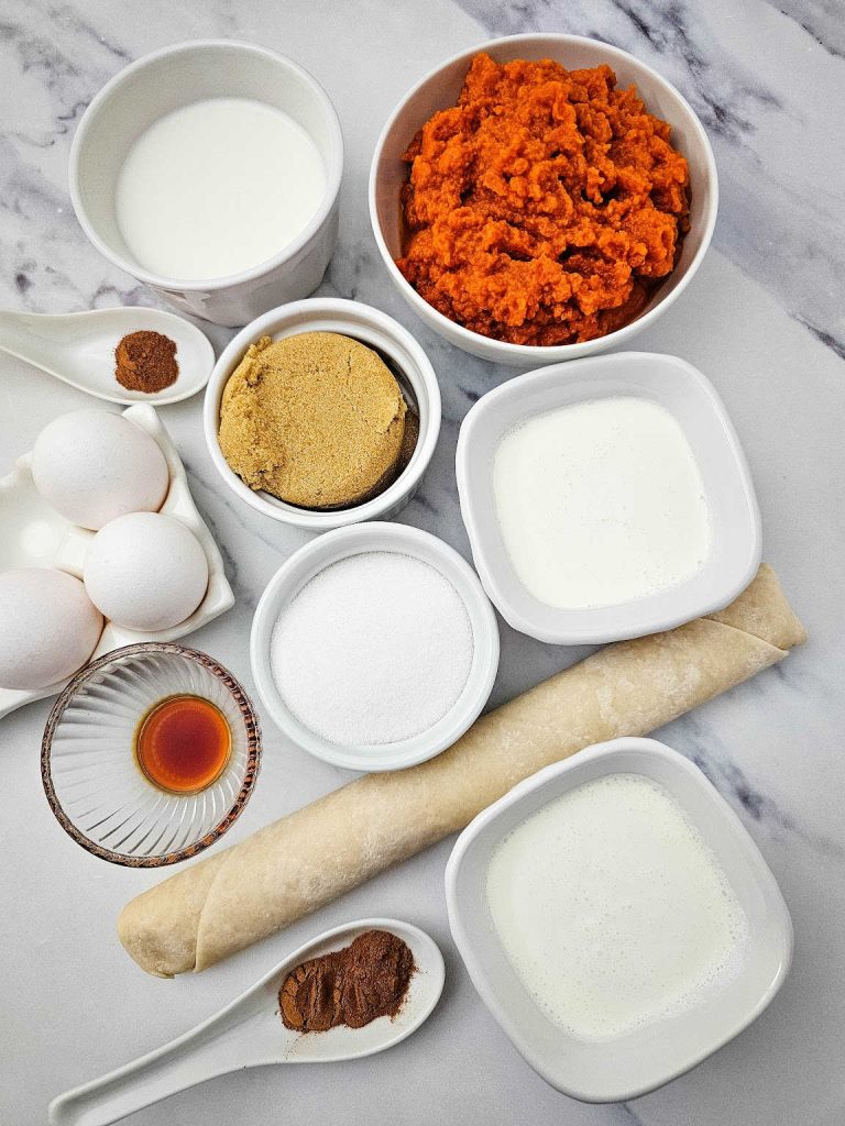 Pumpkin custard pie ingredients