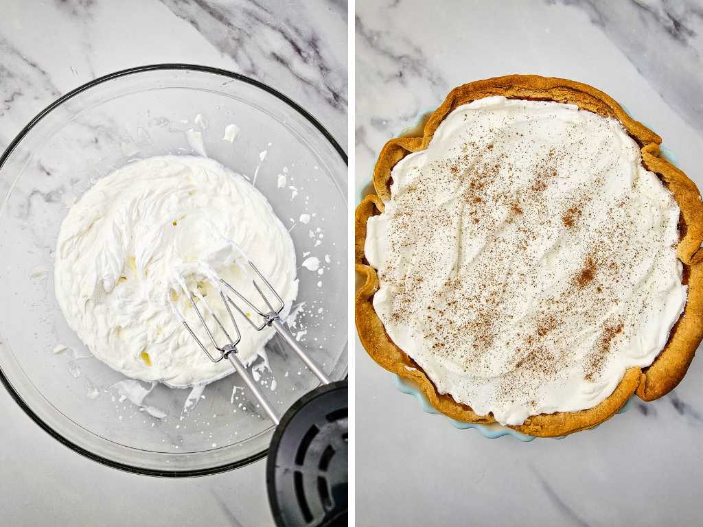 Pumpkin custard pie process 6