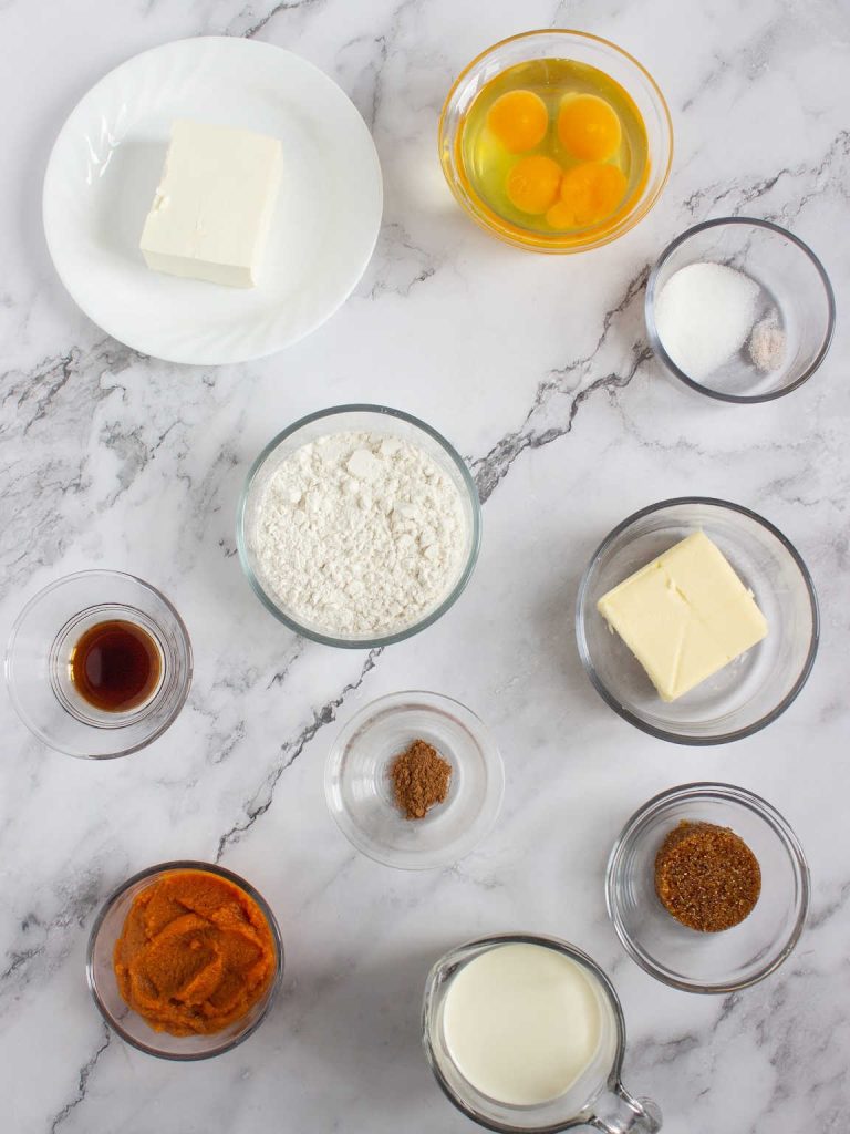 Pumpkin filled cream puffs ingredients