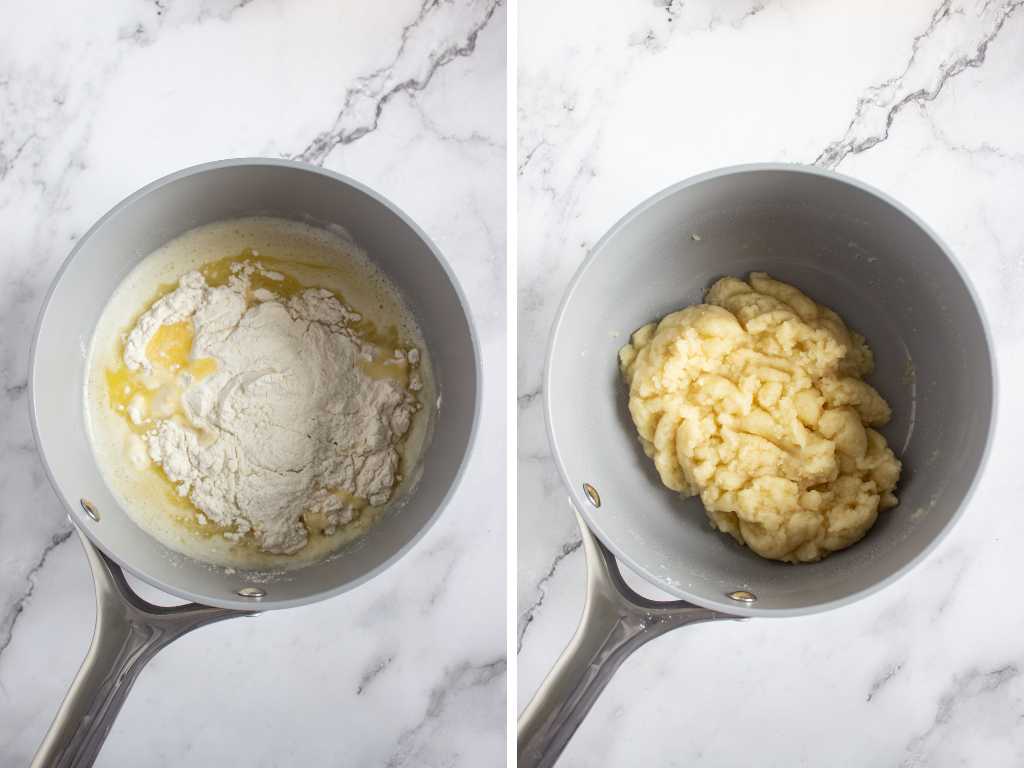 Pumpkin filled cream puffs process 3