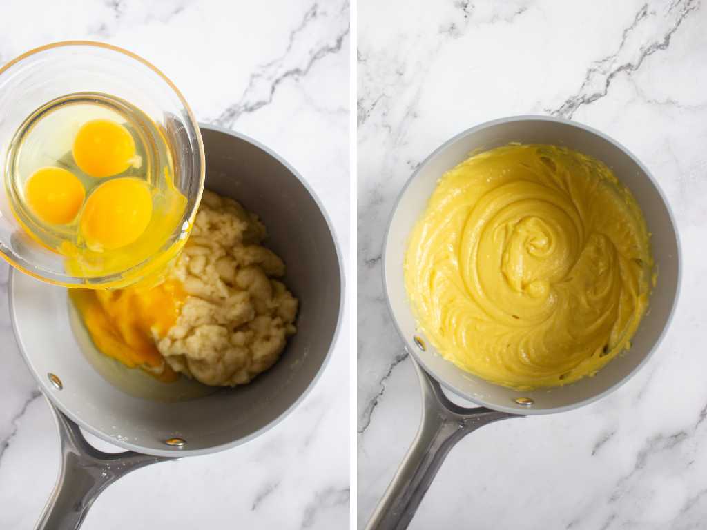 Pumpkin filled cream puffs process 4