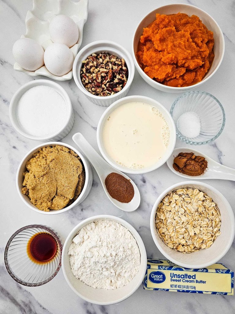 Pumpkin pie crisp ingredients