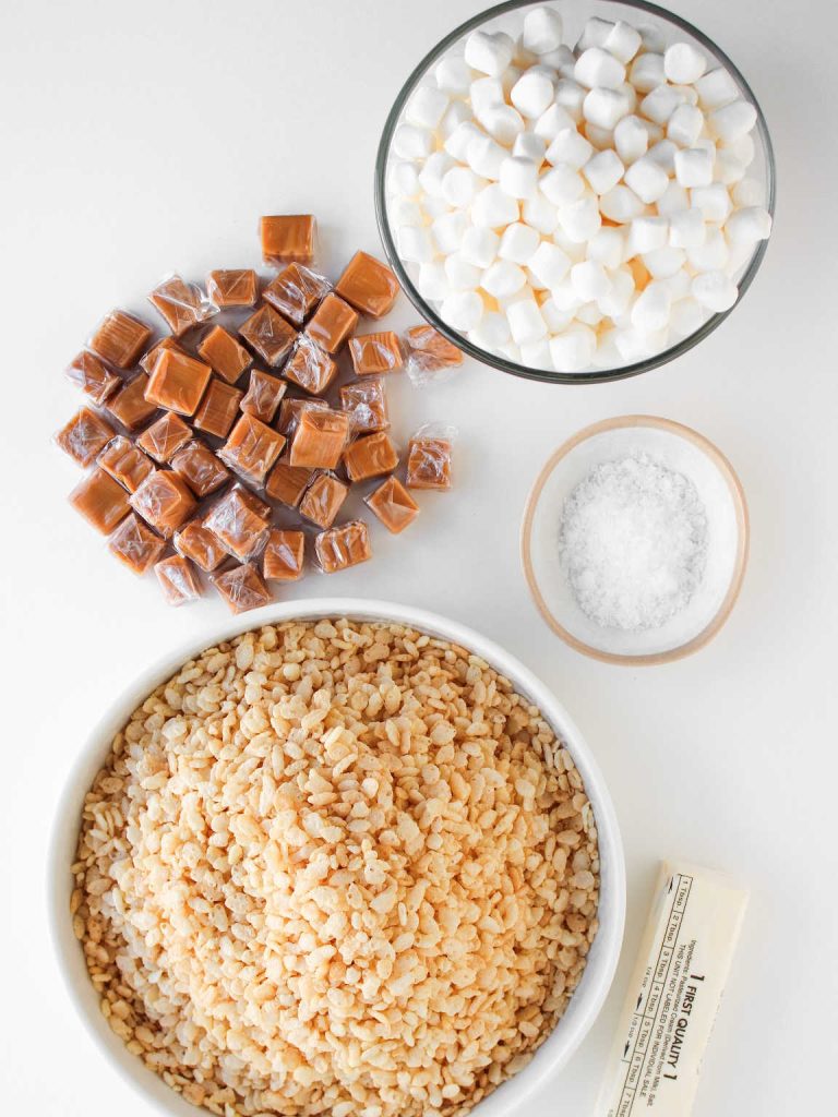 Salted caramel rice krispie treats ingredients