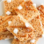 Salted caramel rice krispie treats pin