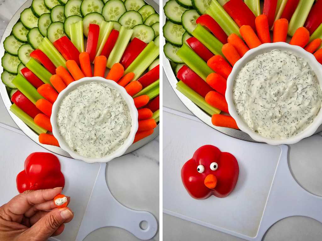Turkey veggie platter process 10
