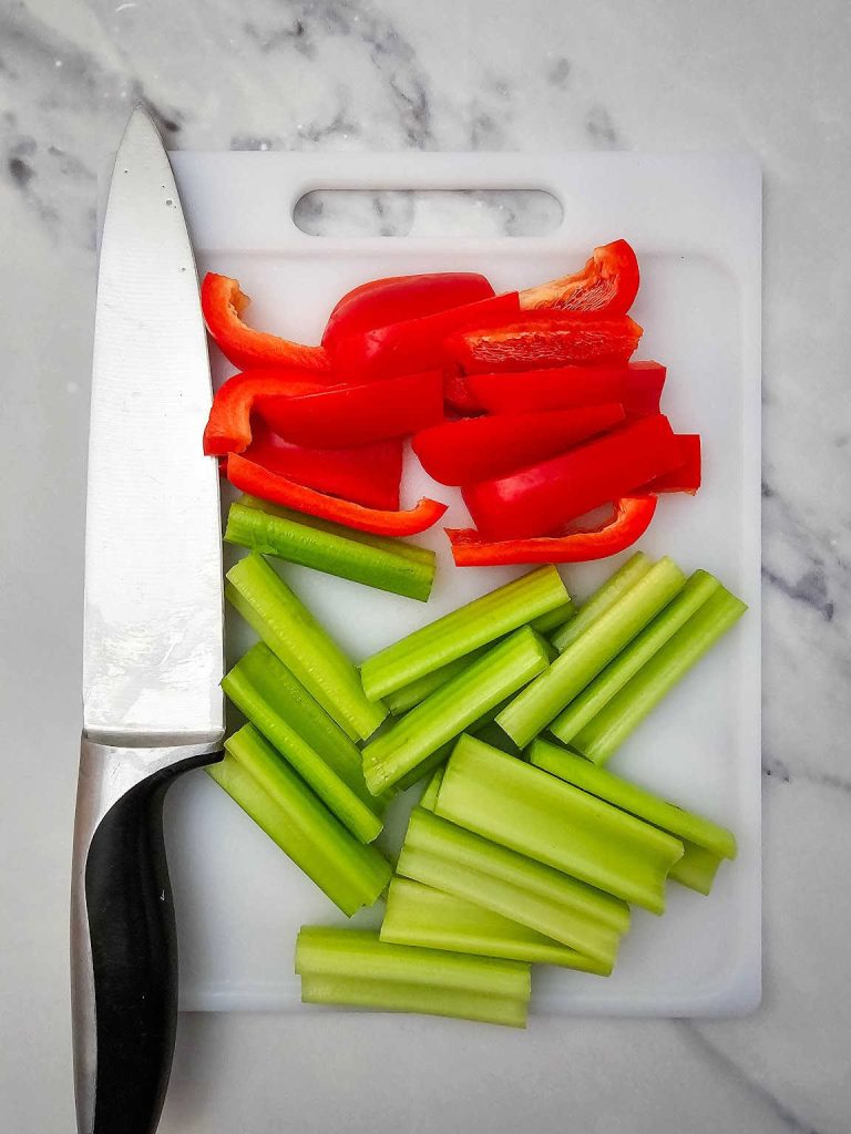 Turkey veggie platter process 3