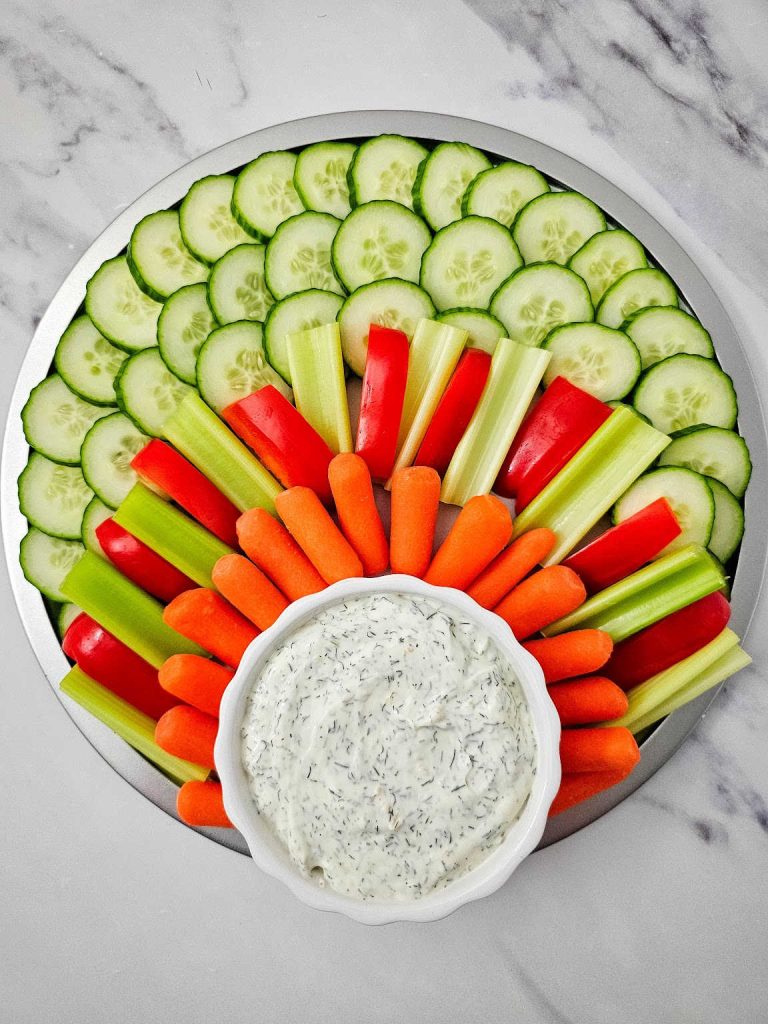 Turkey veggie platter process 8