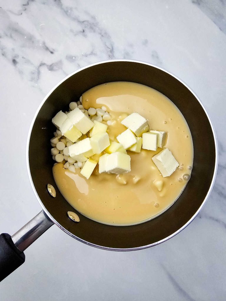 Candy cane fudge process 2