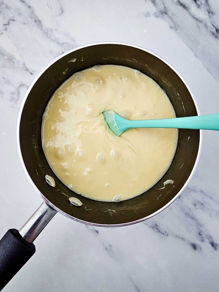 Candy cane fudge process 3