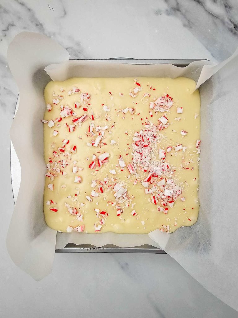 Candy cane fudge process 5
