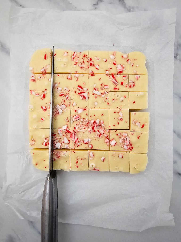 Candy cane fudge process 7