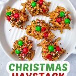 Christmas haystack cookies pin