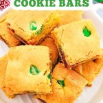 Holiday M&Ms cake mix cookie bars pin