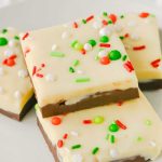 Layered Christmas fudge