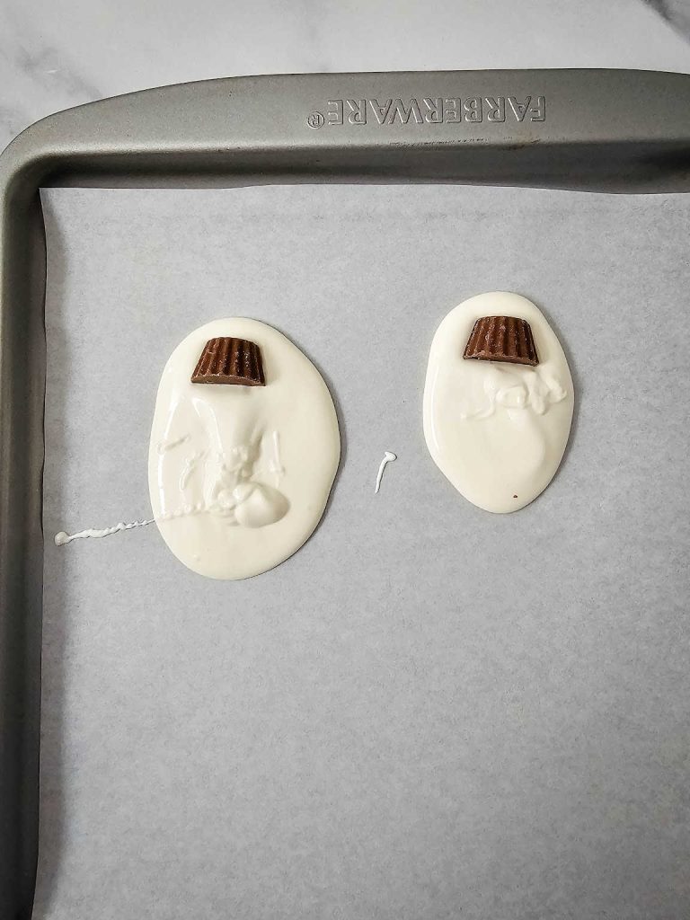 Melted snowman chocolate bark process 5