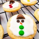 Melted snowman sugar cookies
