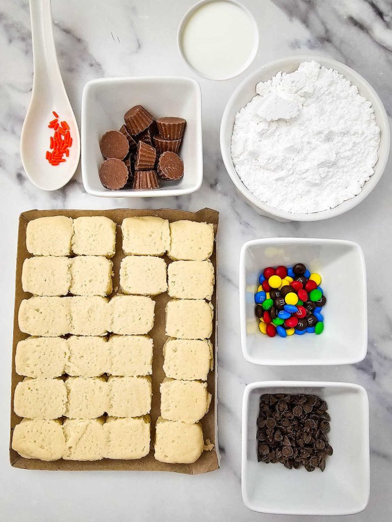 Melted snowman sugar cookies ingredients