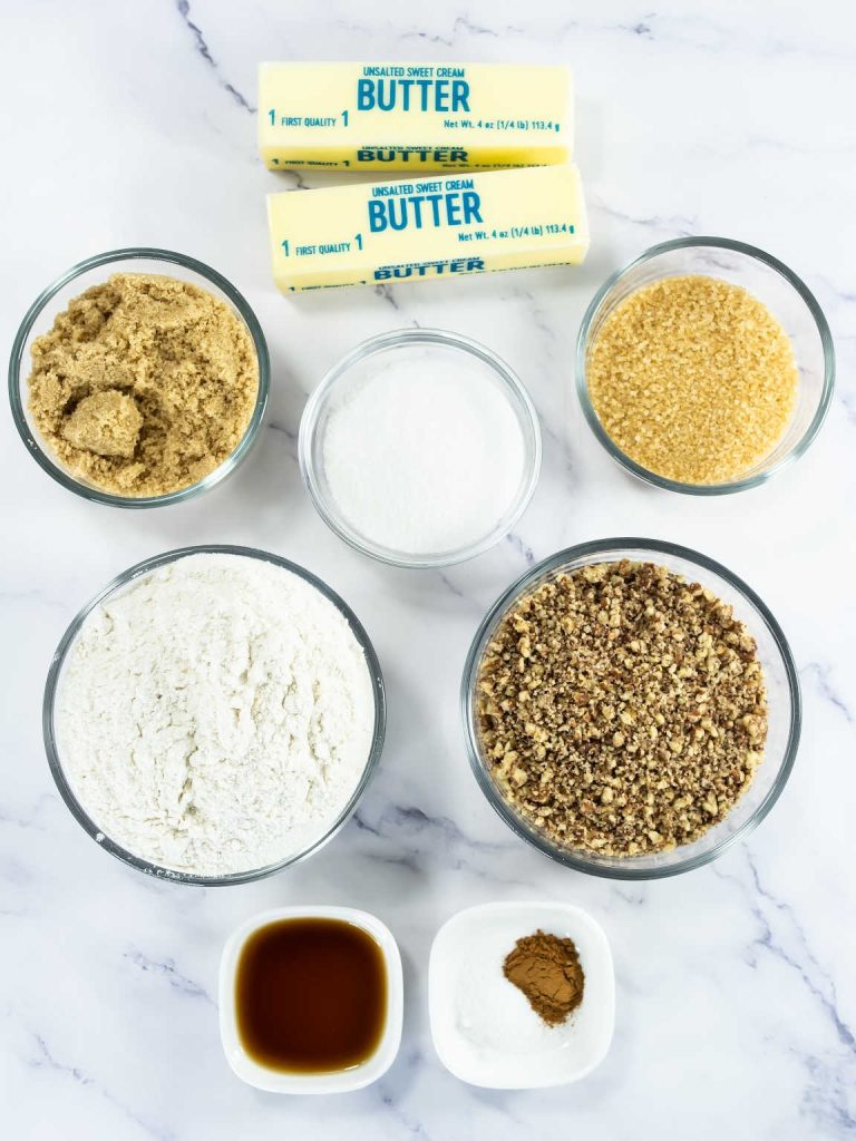Pecan shortbread cookies ingredients