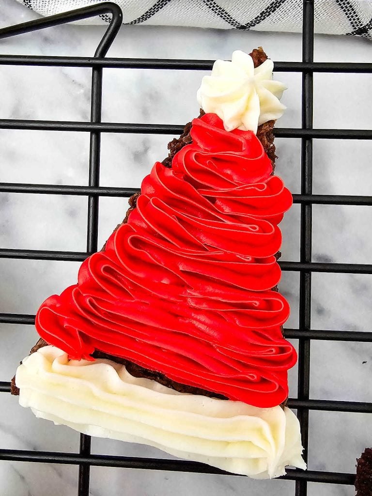 Santa hat brownies