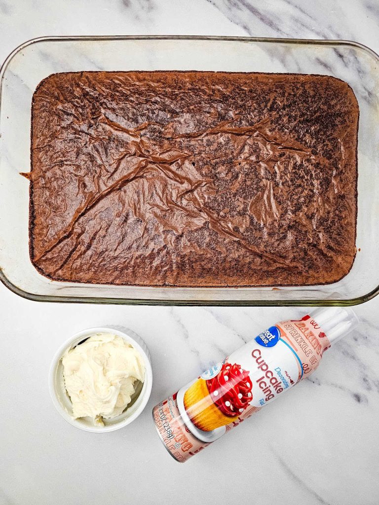 Santa hat brownies ingredients