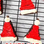 Santa hat brownies pin