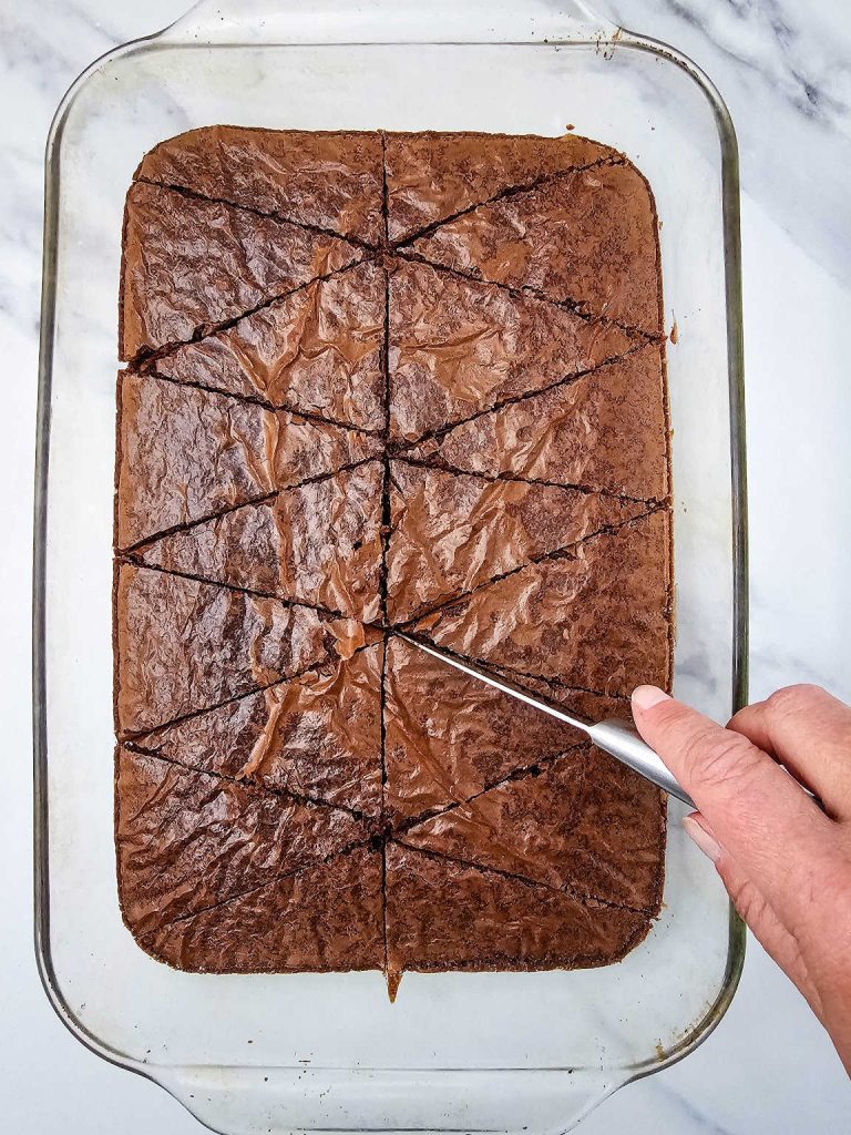 Santa hat brownies process 1