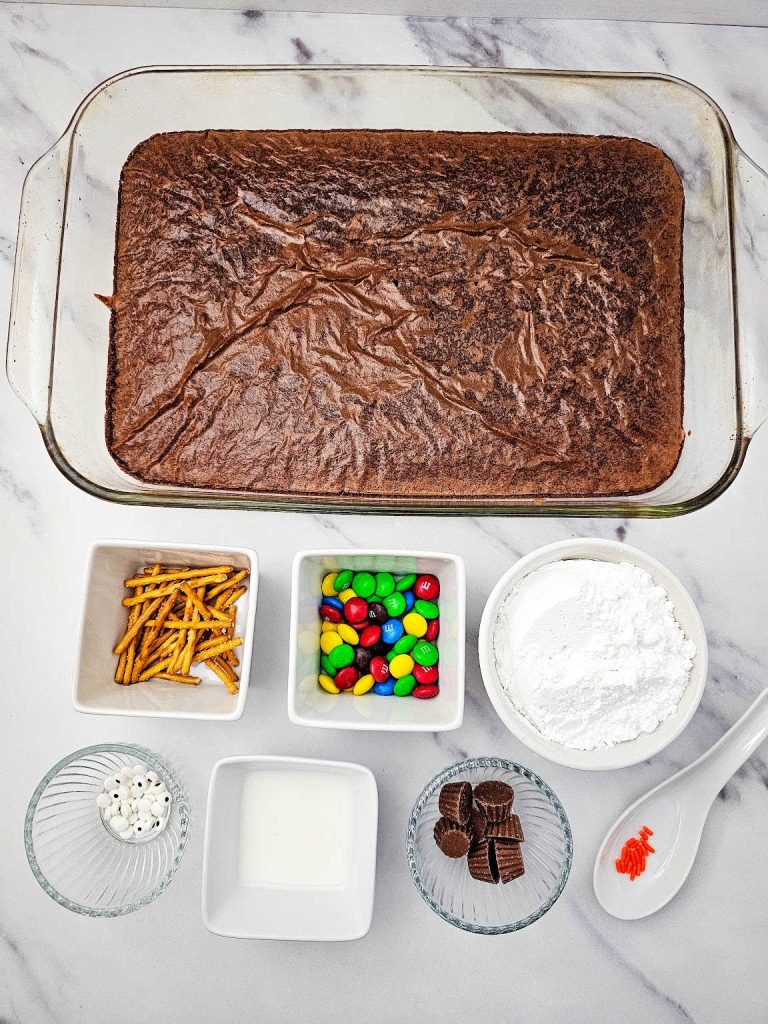 Snowman brownies ingredients