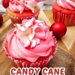 Candy cane swirl cupcakes pin