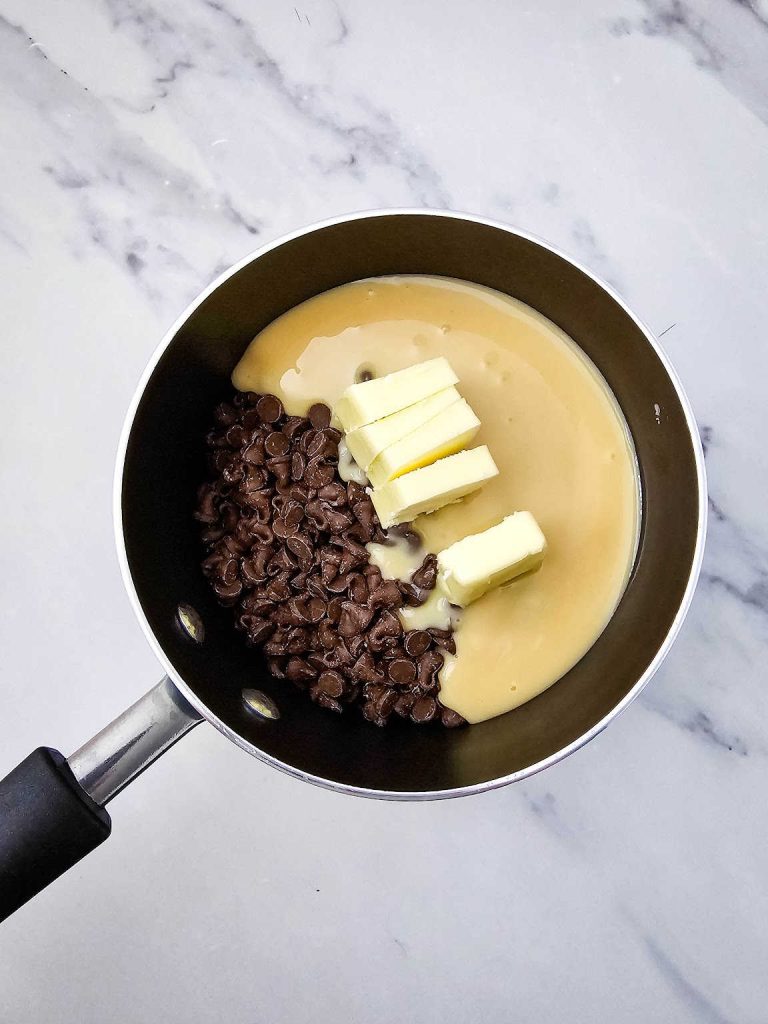 Chocolate caramel fudge process 2