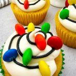Christmas light cupcakes pin
