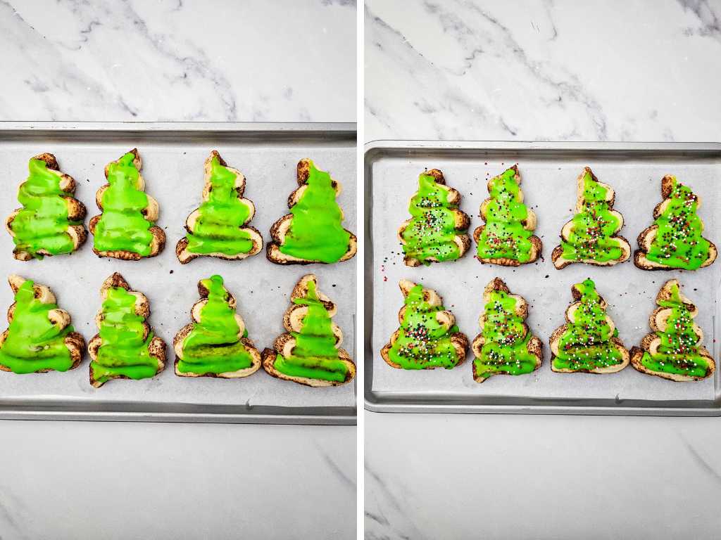 Christmas tree cinnamon rolls process 6