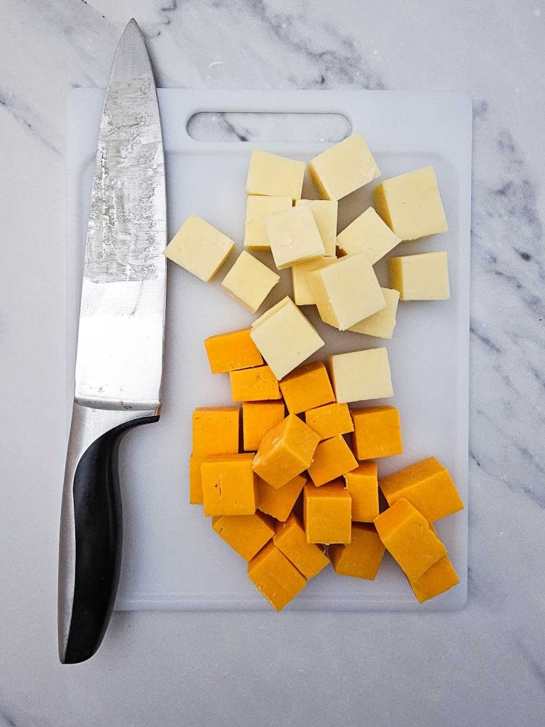 Christmas wreath charcuterie board process 1