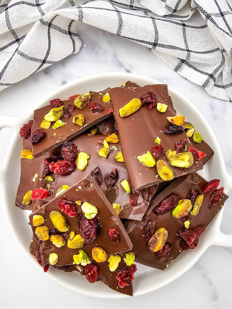 Cranberry pistachio bark