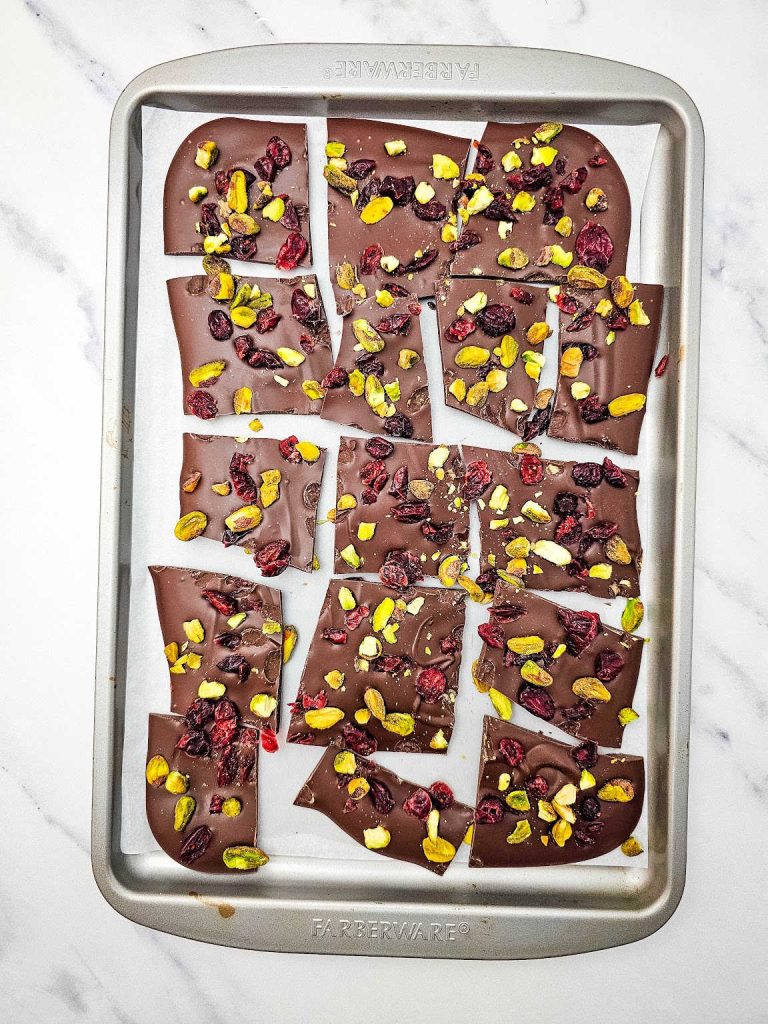 Cranberry pistachio bark process 7