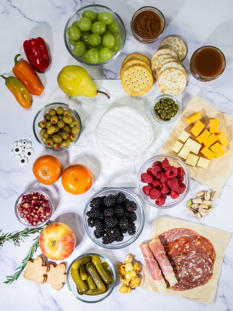 Fall charcuterie board ingredients