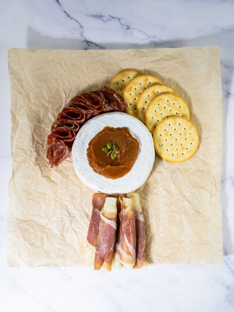 Fall charcuterie board process 1