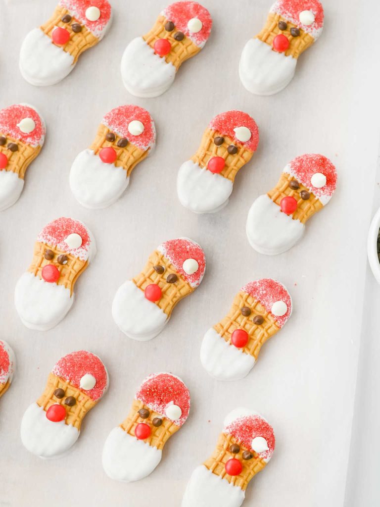 Nutter Butter Santa cookies process 6