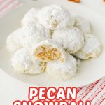 Pecan snowball cookies pin
