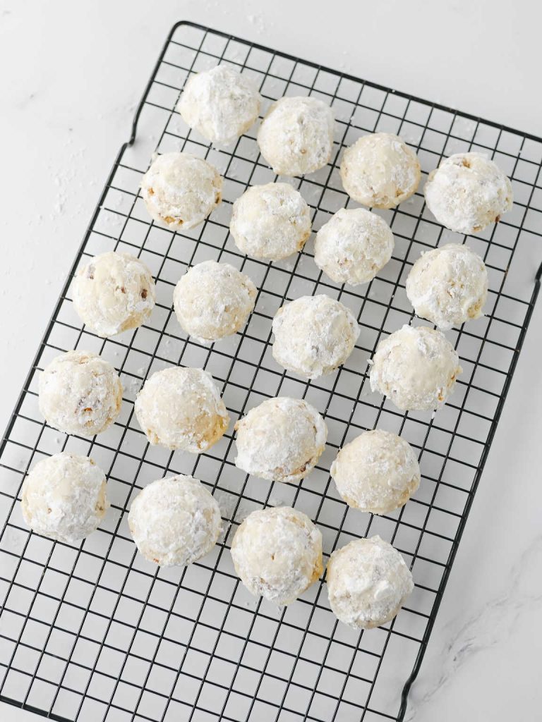 Pecan snowball cookies process 11