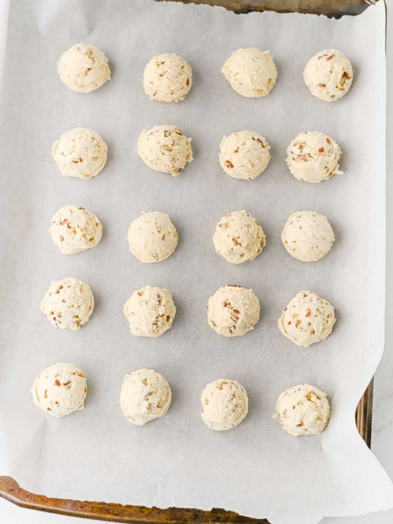 Pecan snowball cookies process 6