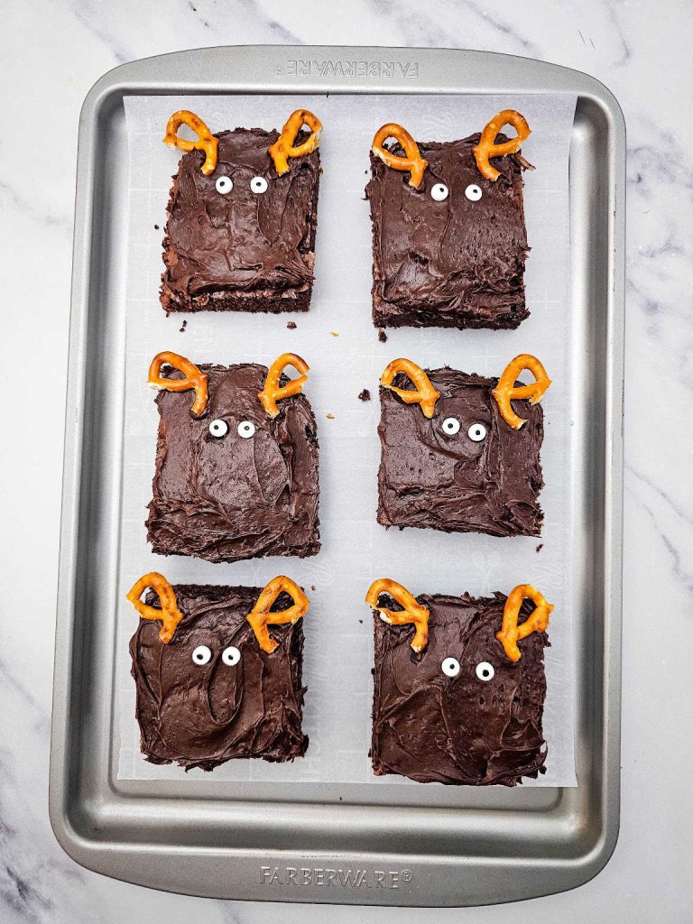 Reindeer brownies process 4