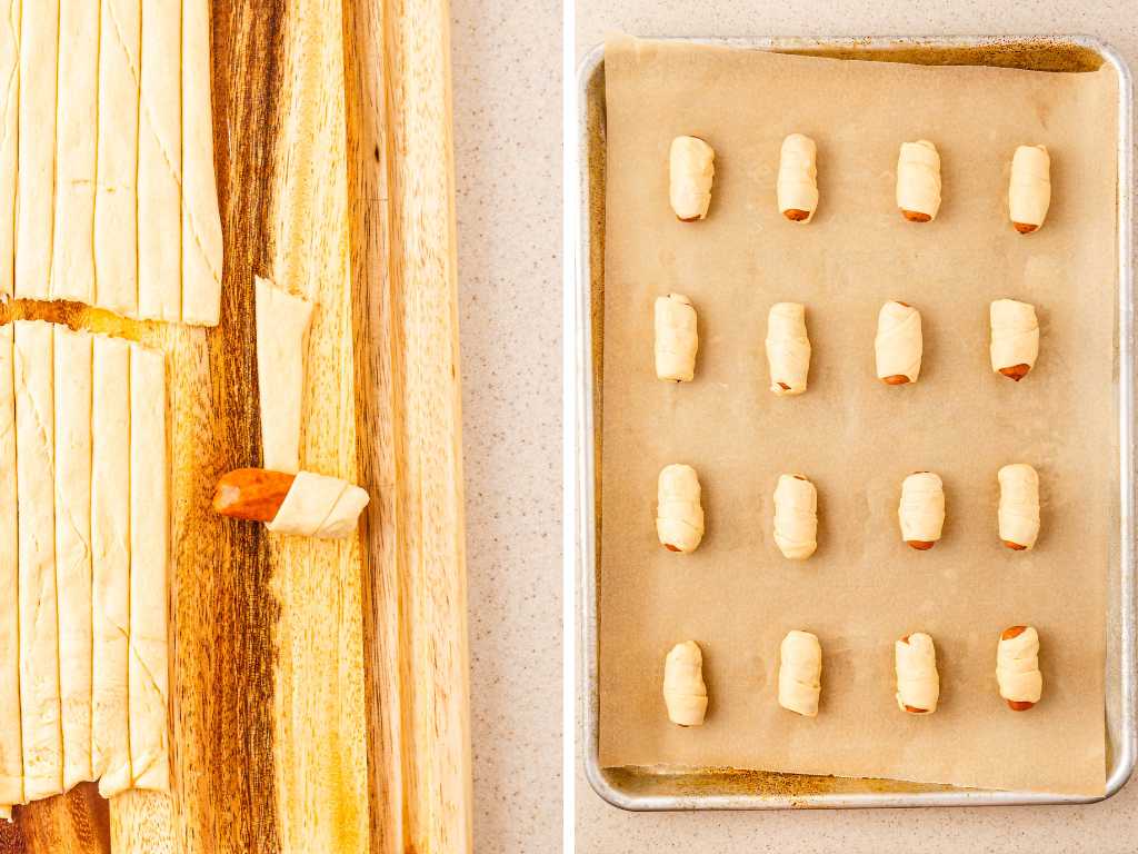 Reindeer pigs in a blanket process 6