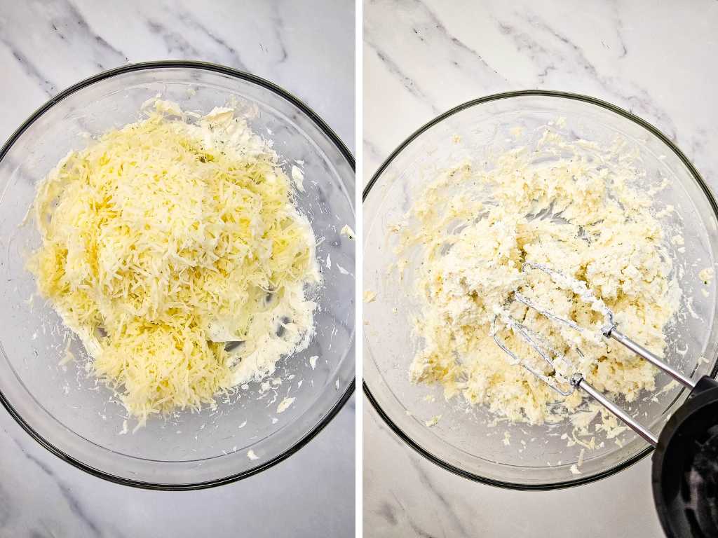 Snowman cheeseball process 3