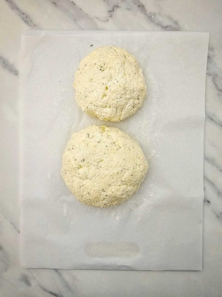 Snowman cheeseball process 4