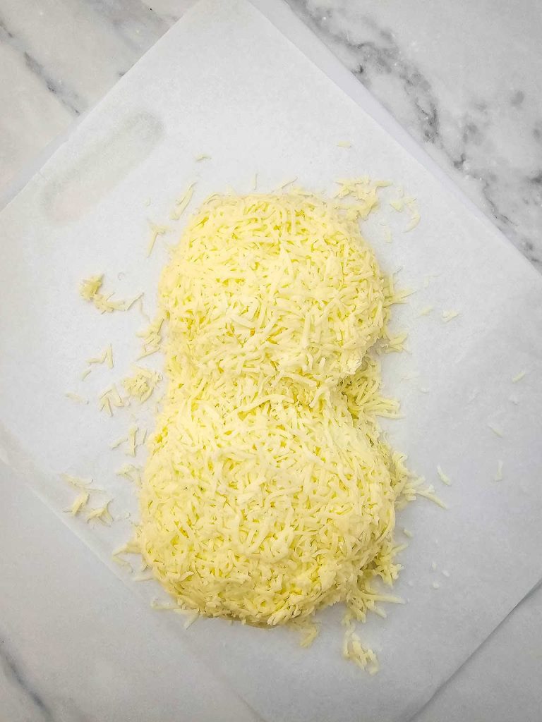 Snowman cheeseball process 6