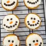 Snowman face cupcakes