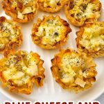 Blue cheese and pear tartlets pin