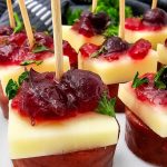 Cranberry cheese sausage skewers