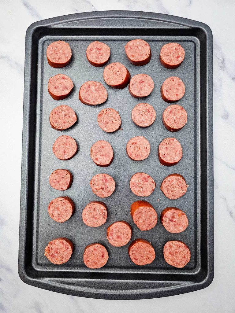 Cranberry cheese sausage skewers process 3